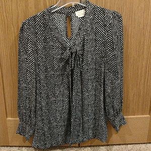 Kate Spade Black and cream blouse